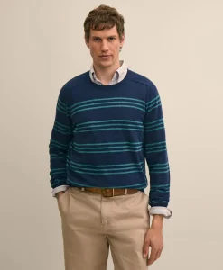 Supima® Cotton Heathered Stripe Sweater