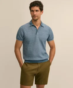 Supima® Cotton Honeycomb Polo Sweater