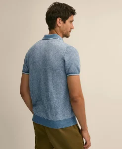 Supima® Cotton Honeycomb Polo Sweater