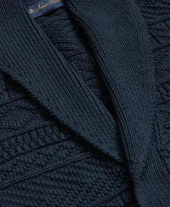 Supima® Cotton Jacquard Belted Shawl Cardigan