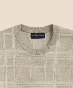 Supima® Cotton Jacquard Plaid Sweater