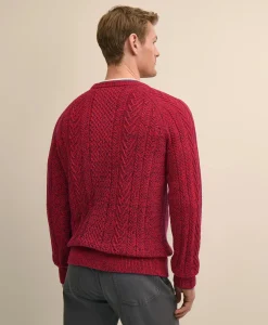 Supima® Cotton Mouliné Fisherman Sweater