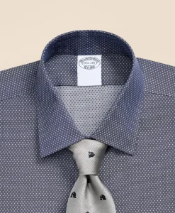 Supima® Cotton Non-Iron Ainsley Collar Dot Dress Shirt