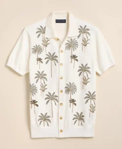 Supima® Cotton Palm Polo Cardigan