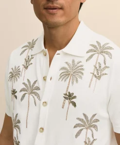 Supima® Cotton Palm Polo Cardigan