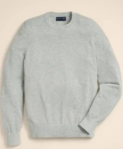 Supima® Cotton Pique Crewneck Sweater