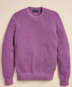 Supima® Cotton Pique Crewneck Sweater