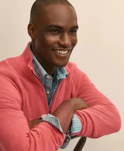 Supima® Cotton Pique Quarter-Zip Sweater