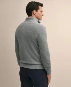 Supima® Cotton Pique Quarter-Zip Sweater