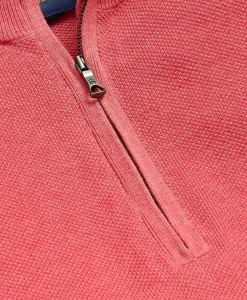 Supima® Cotton Pique Quarter-Zip Sweater