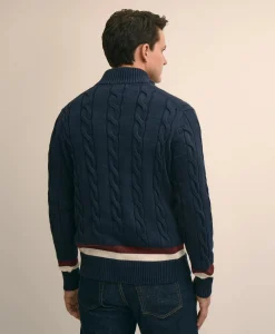 Supima® Cotton Quarter-Zip Tennis Sweater