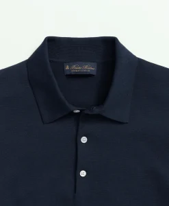 Supima® Cotton Short-Sleeve Polo Sweater