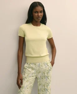 Supima® Cotton Short-Sleeve Shell Sweater