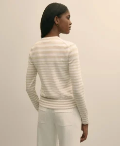 Supima® Cotton Variegated Stripe Cardigan