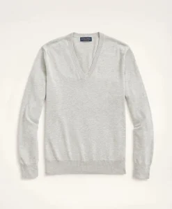Supima® Cotton V-Neck Sweater