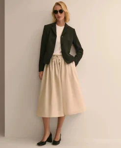 Taffeta Water-Resistant Drawstring Circle Skirt