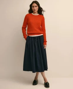 Taffeta Water-Resistant Drawstring Circle Skirt