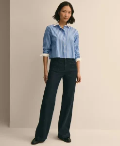 The Cropped Striped Shirt