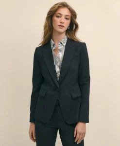 The Essentials Single-Breasted Peak Lapel in Wool Blend