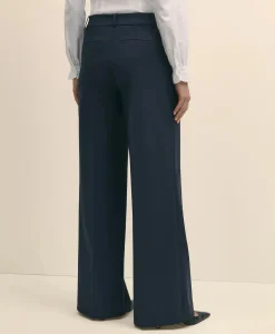 The Essentials Wide-Leg Trousers in Wool Blend