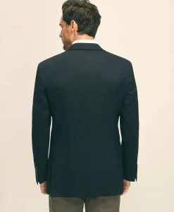 Traditional Fit Stretch Wool Hopsack Blazer