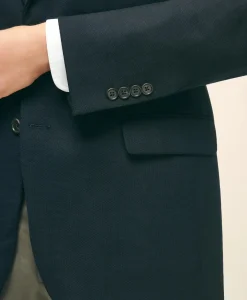 Traditional Fit Stretch Wool Hopsack Blazer