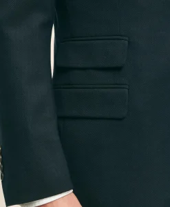 Traditional Fit Stretch Wool Hopsack Blazer