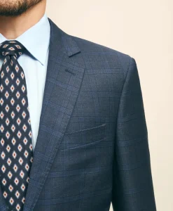 Traditional Fit Wool Checked 1818 Suit