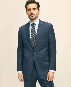 Traditional Fit Wool Checked 1818 Suit