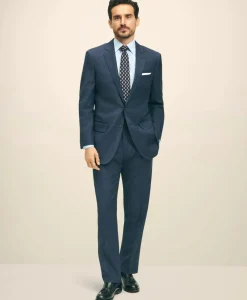 Traditional Fit Wool Checked 1818 Suit