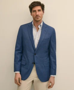 Traditional Fit Wool Check Sport Coat