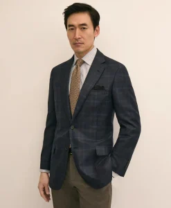 Traditional Fit Wool Check Sport Coat