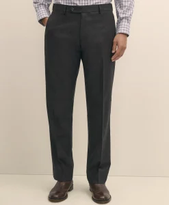 Traditional Fit Wool Flannel Dress Pants