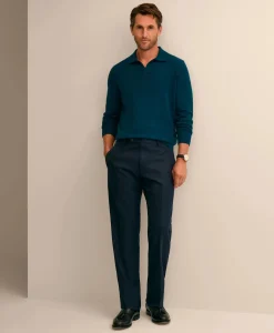 Traditional Fit Wool Flannel Dress Pants