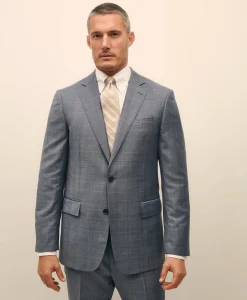 Traditional Fit Wool Overcheck 1818 Suit