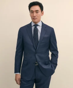 Traditional Fit Wool Pinstripe 1818 Suit