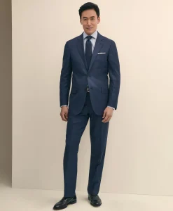 Traditional Fit Wool Pinstripe 1818 Suit