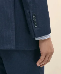 Traditional Fit Wool Pinstripe 1818 Suit
