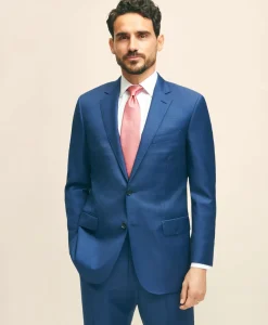 Traditional Fit Wool Sharkskin 1818 Suit