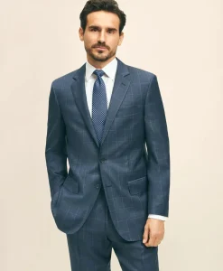 Traditional Fit Wool Windowpane 1818 Suit