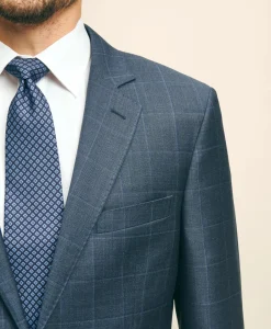 Traditional Fit Wool Windowpane 1818 Suit