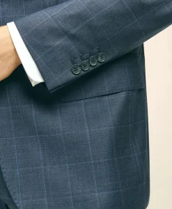 Traditional Fit Wool Windowpane 1818 Suit
