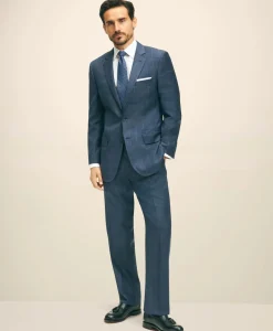Traditional Fit Wool Windowpane 1818 Suit
