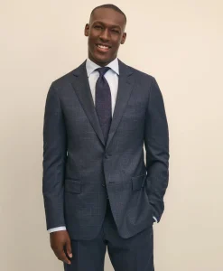 Traditional Fit Wool Windowpane 1818 Suit