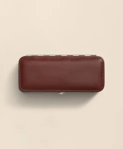 Travel Dominoes Game With Calfskin Case