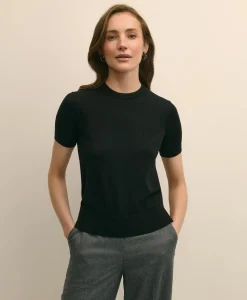 Ultimate Merino Wool Short-Sleeve Sweater Shell