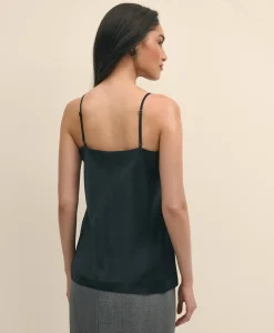 V-Neck Cami in Washable Silk Charmeuse