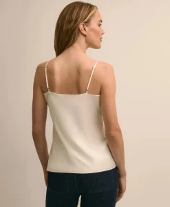 V-Neck Cami in Washable Silk Charmeuse