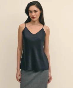 V-Neck Cami in Washable Silk Charmeuse