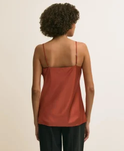 V-Neck Cami in Washable Silk Charmeuse